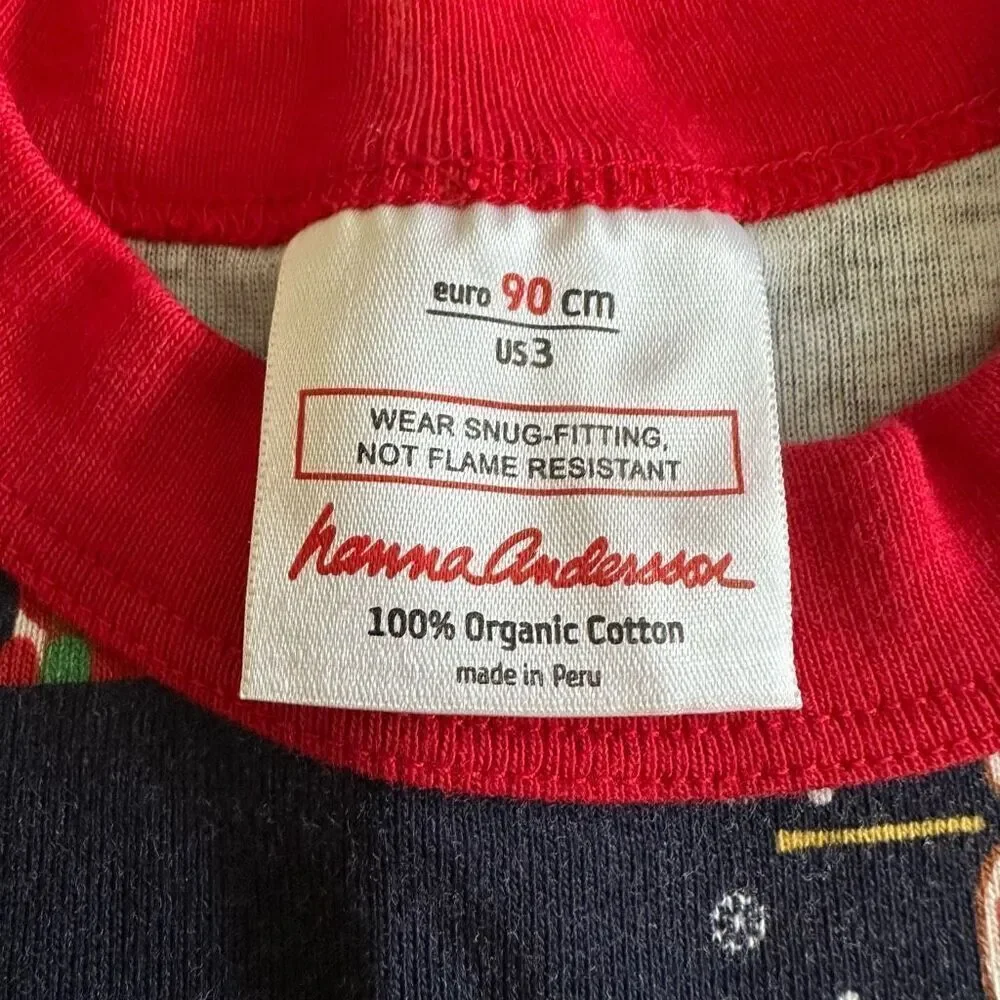 Hanna Andersson size 3 Ninja Gingerbread Long John TOP ONLY